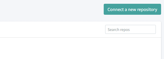 Botón Connect a new repository
