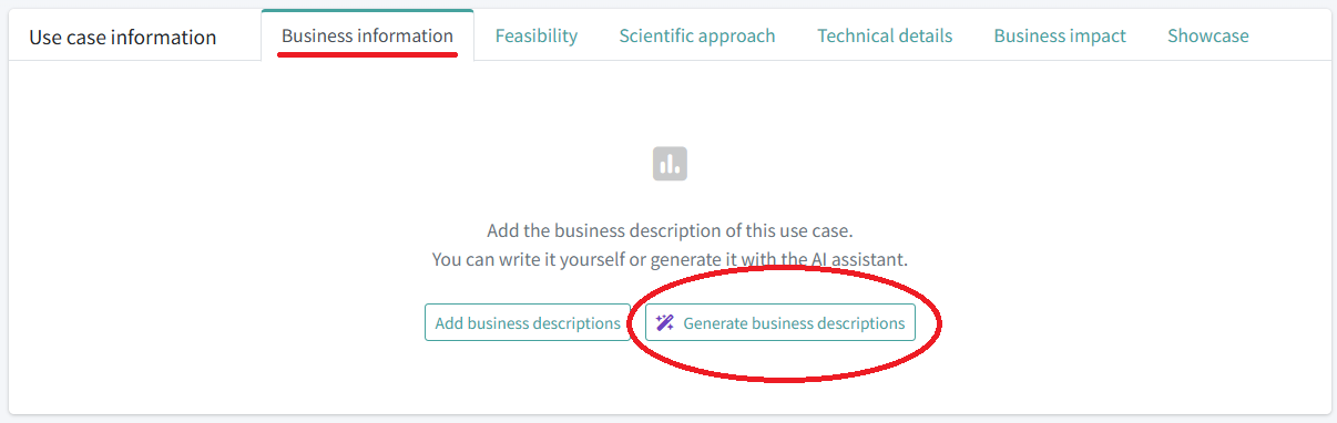 Generate the use case business description